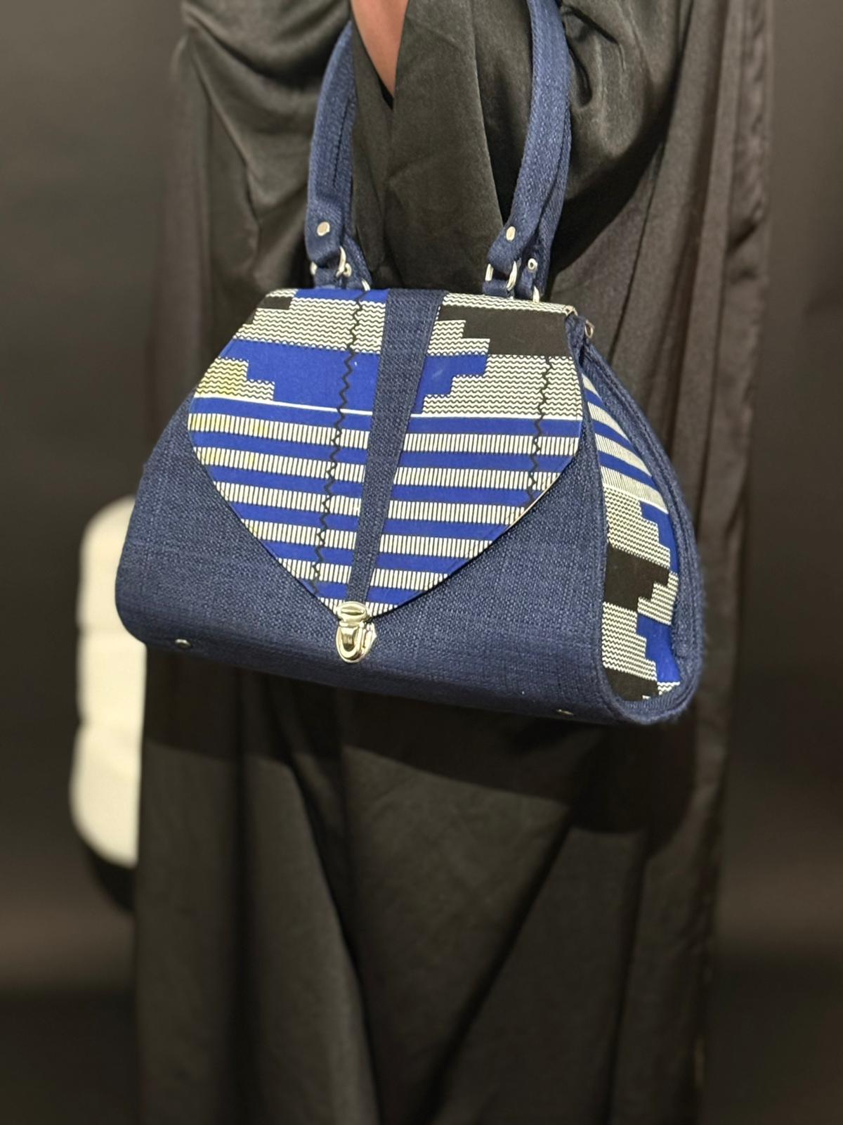 Sac African Blue Elegance – Style moderne & artisanat premium