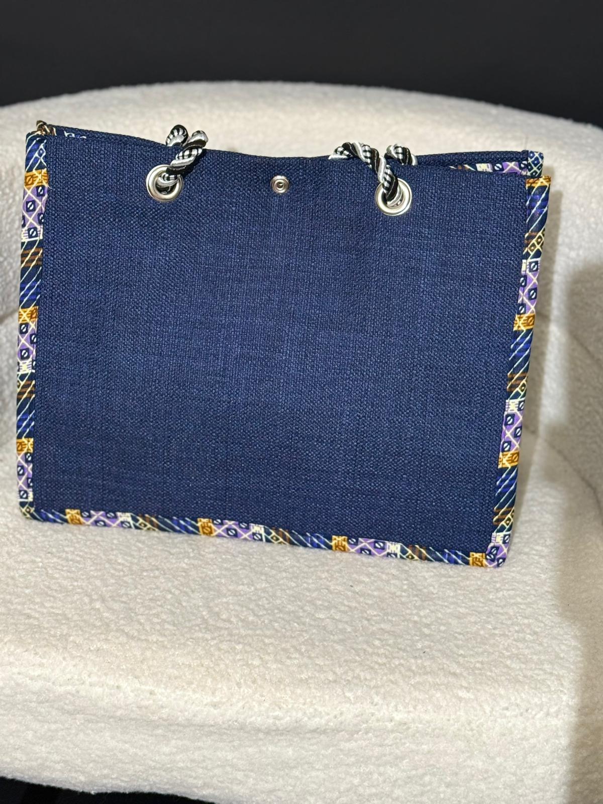 Sac Afrique Indigo Élégance – Wax Premium Multicolore