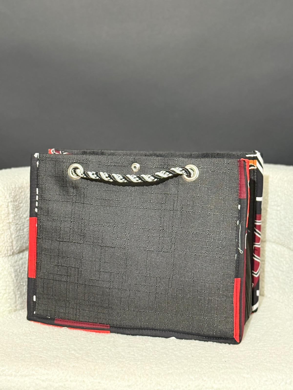 Sac Afrique Élégante – Édition Wax Gris