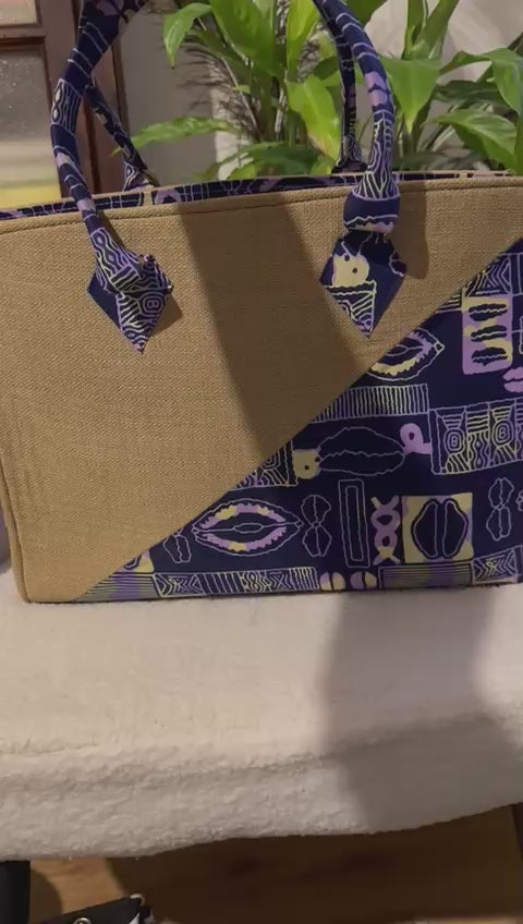 Sac à main artisanal – Élégance naturelle & motifs ethniques